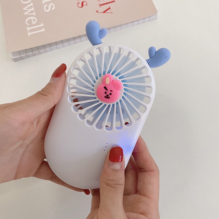 Kipas Angin Mini Fan Motif Kartun KPOP BTS TATA COOKY CHIMMY