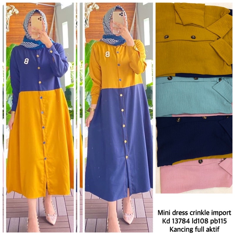 POSHGIRL-MIDI KOMBINASI 2 WARNA