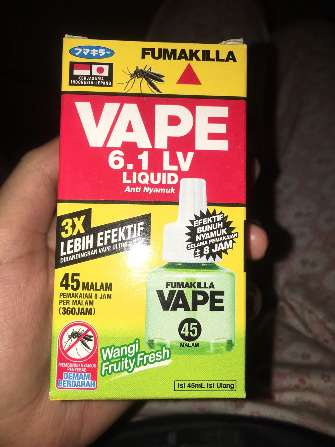 Obat Nyamuk Elektrik Vape Liquid 45 Malam Refill Fruity Fresh