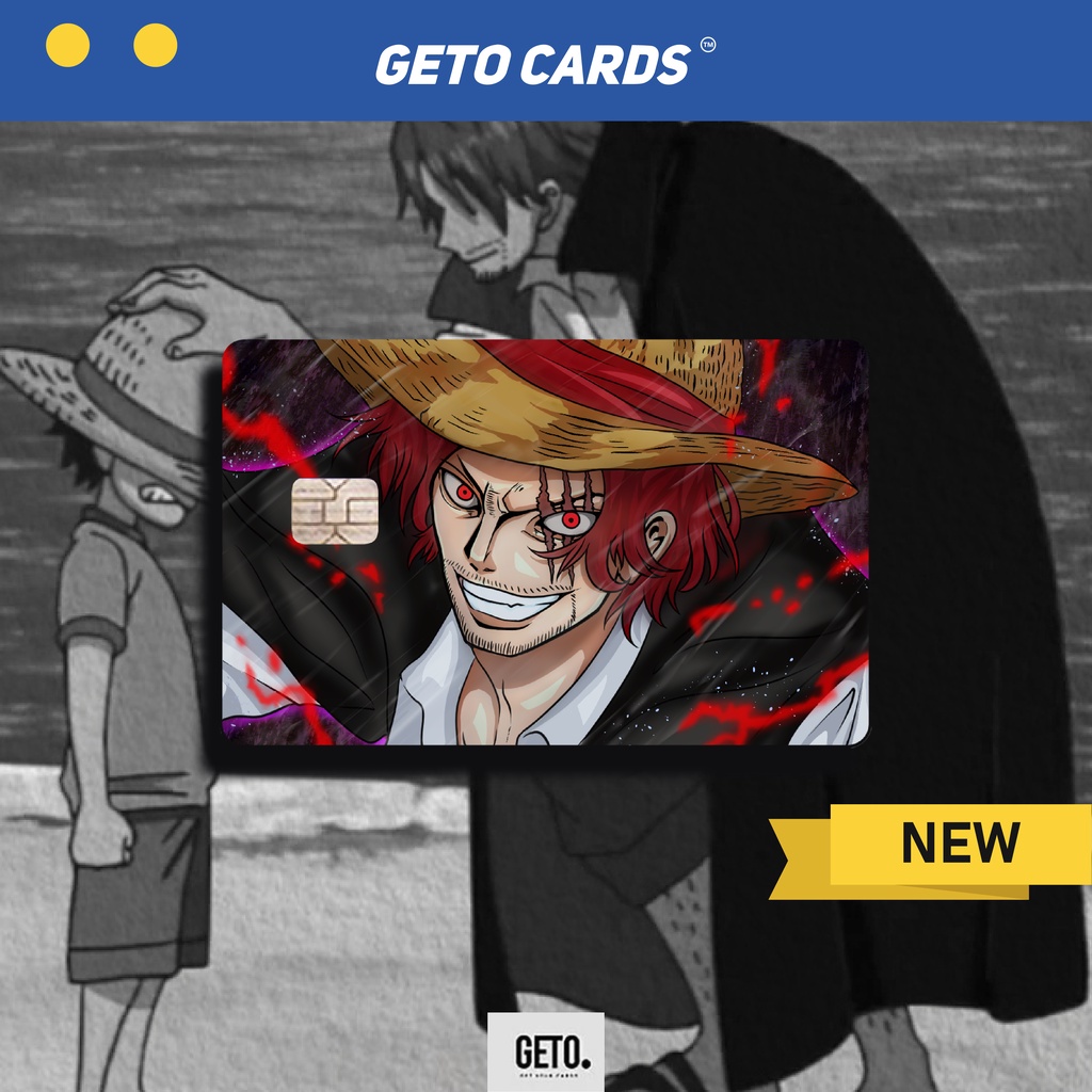 

Stiker Sticker Skin Kartu Atm Anime One Piece RED Special Hologram | GETOCARD GETO CARDS