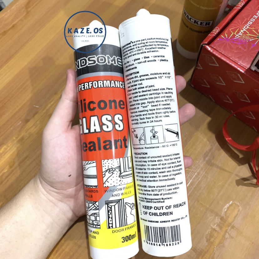 ASLI 100% LEM SILICONE HANDSOME BLACK WHITE 300 ML HIGH PERFORMANCE GLASS AQUARIUM BOARD WALLS WALL 