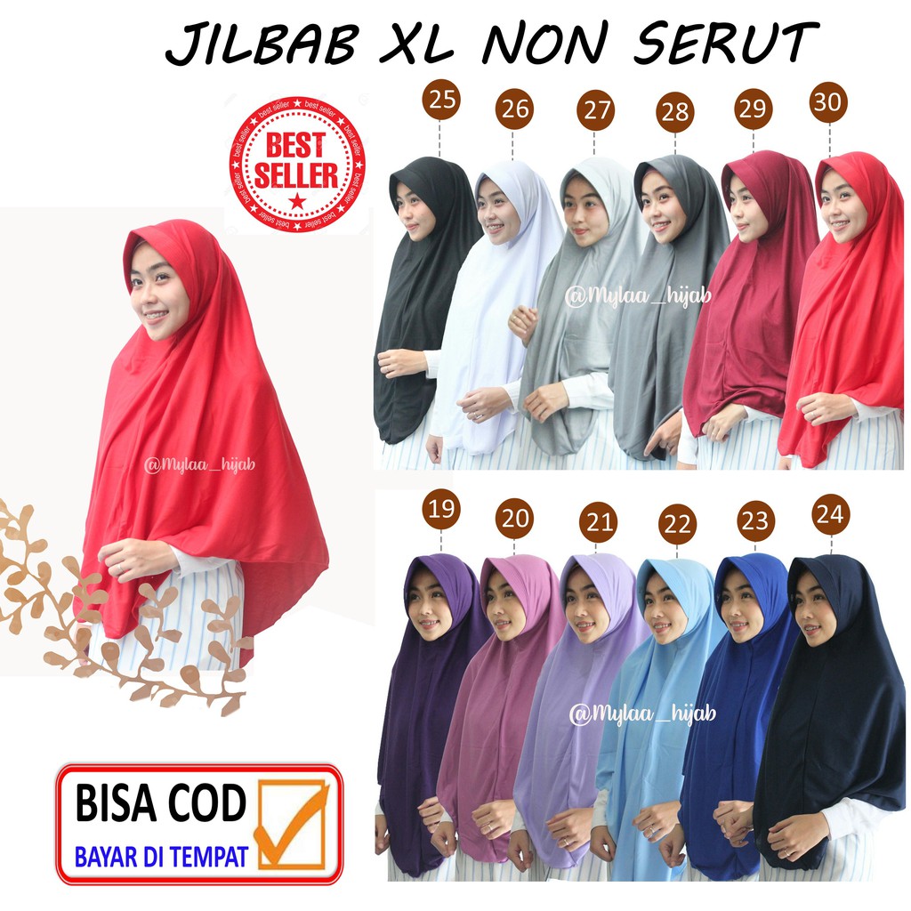 Jilbab Instan Bergo Kerudung Hijab Size Xl Bahan Kaos Anak Sekolah