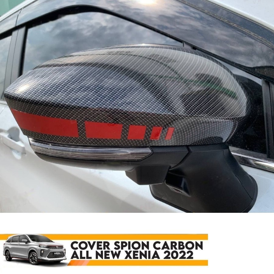 Cover Spion All New Daihatsu Xenia 2022 Carbon List Merah