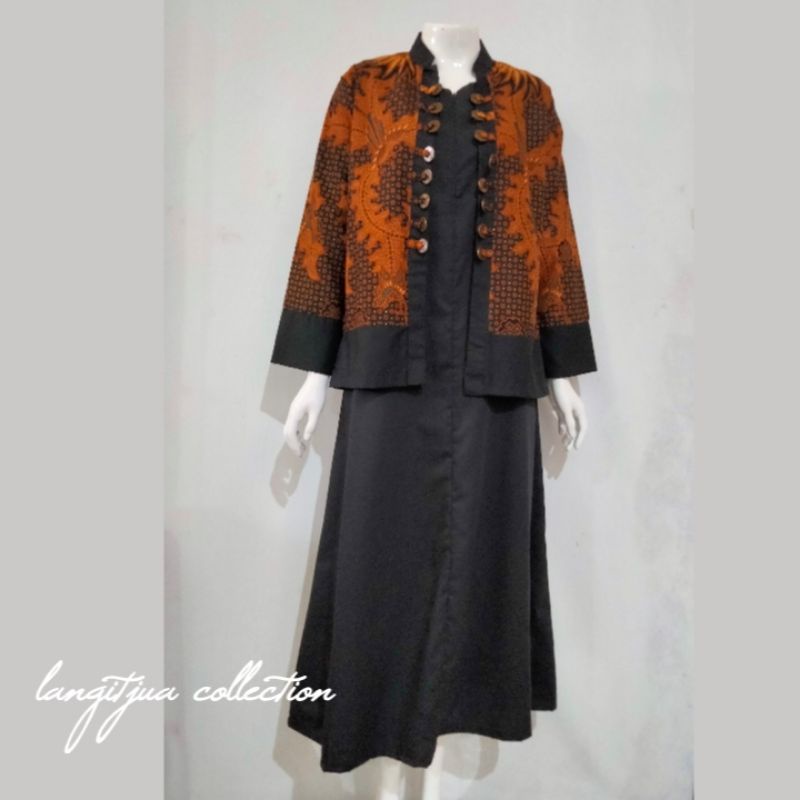 YESSI KOIN OUTER BATIK MOTIF KLASIK SOLO ASLI| VEST BLEZER BATIK FORMAL