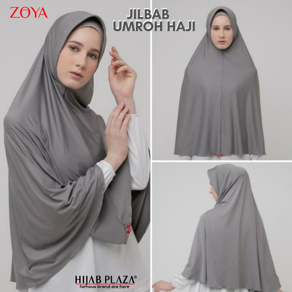 Jilbab Instan Umroh Haji Zoya Marsha Glittering Jumbo Setara XL
