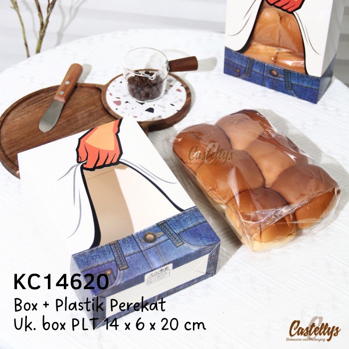 

KC14620 Kotak Box + Plastik Perekat Roti Sobek Kasur Tawar Manis