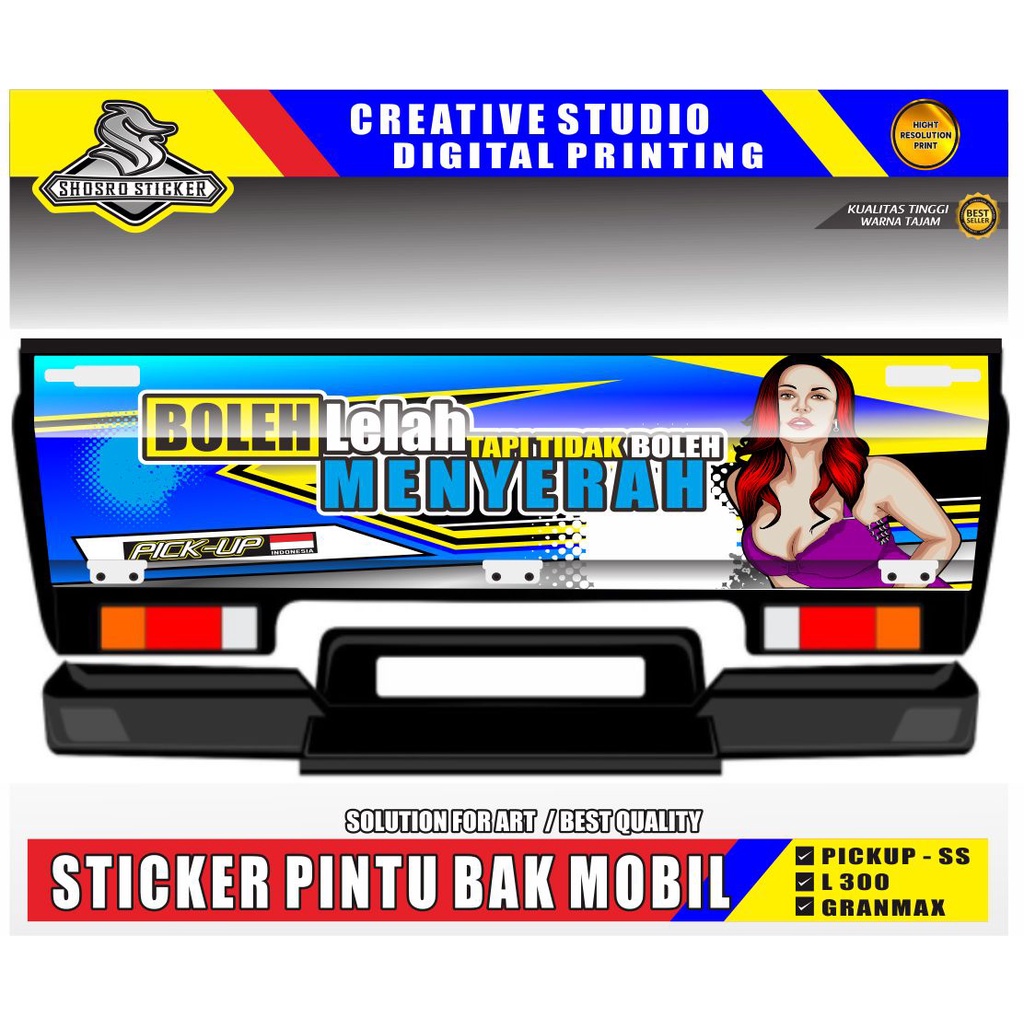 KS DECAL DECAL STICKER RACING BUAT BAK MOBIL PICK UP / DECAL STIKER PINTU BAK PICK UP L300, GRANMAX 