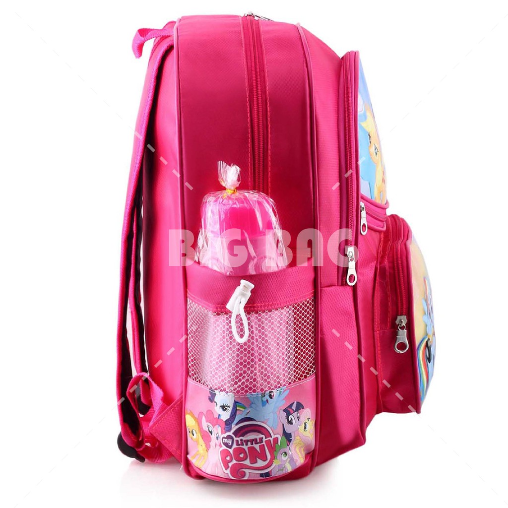 Tas Ransel Anak  Perempuan Karakter - Little Pony - Party Of One.RTM + Botol Minum  &amp; Lunchbox