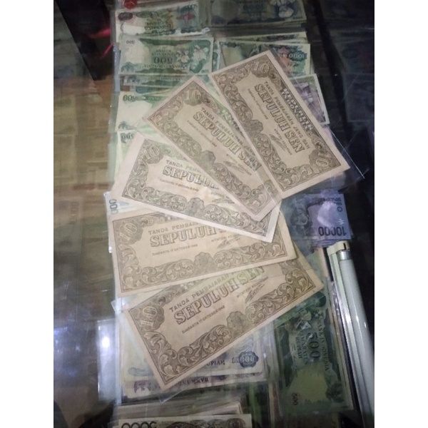 uang kuno 10 sen 1945