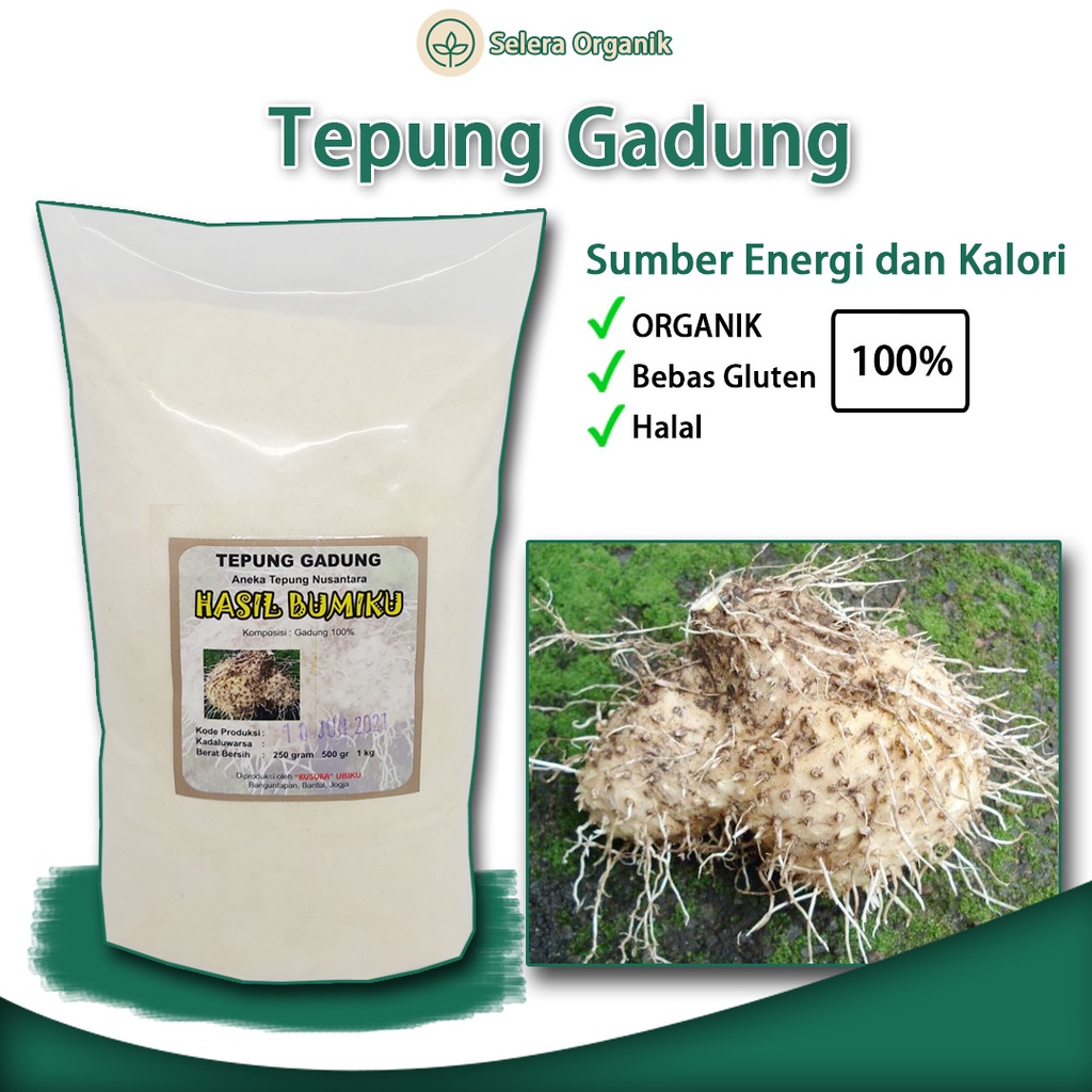 

Tepung Gadung Organik (1kg) Tepung Gadong Gluten Free | Selera Organik Jogja