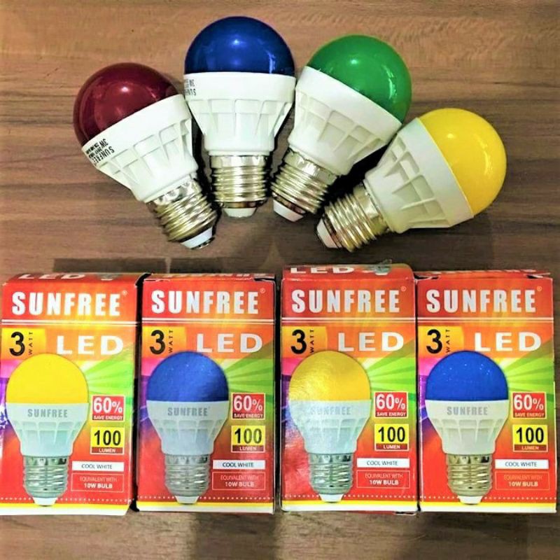 Lampu LED Warna Warni SUNFREE 3w