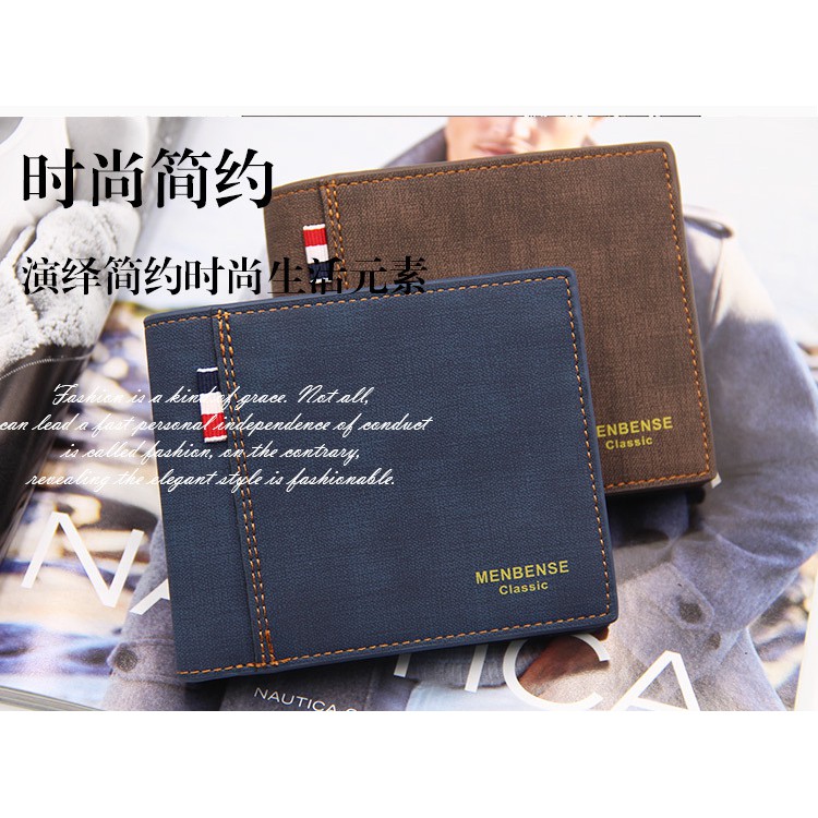 Dompet Lipat Kulit Pria Men’s Wallet PU Leather Import Original MenBense