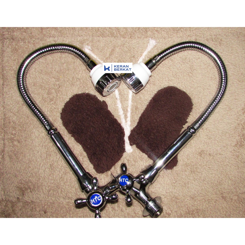 Kran Keran Angsa Wastafel Cuci Piring Flexible HTC 1/2"