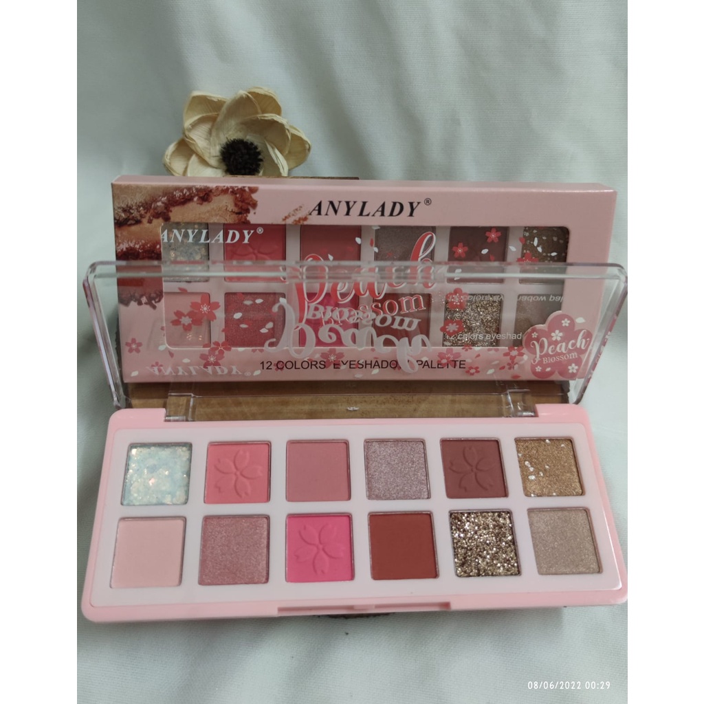 Eyeshadow Anylady Palette Matte And Glither/kosmetik Mata