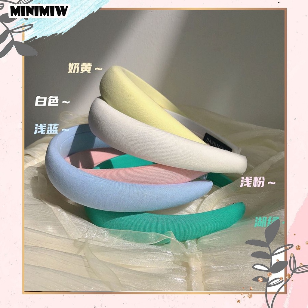 BANDO BUSA EMPUK JUMBO PREMIUM HEAD BANDANA PADDED HEADBAND PASTEL AKSESORIS WANITA