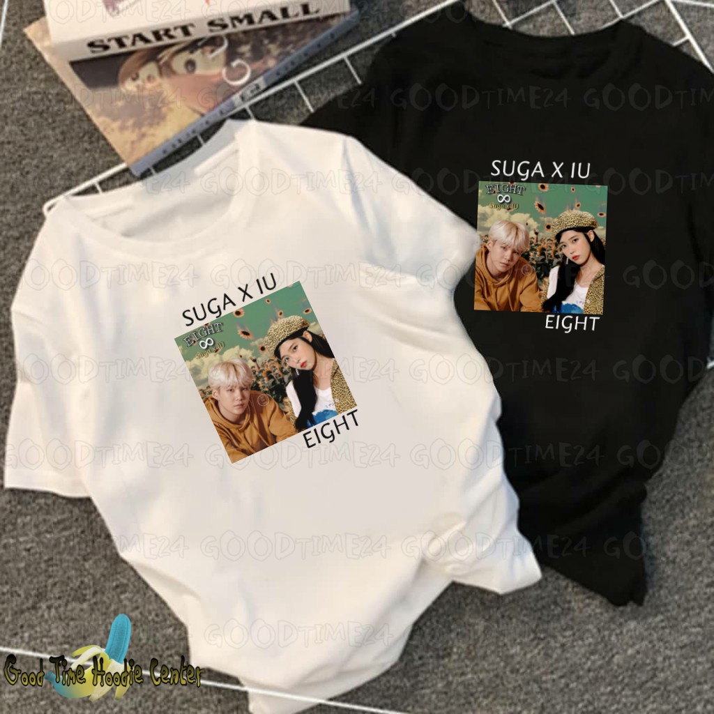 KAOS TSHIRT BTS PROD SUGA X IU EIGHT 8 PHOTO