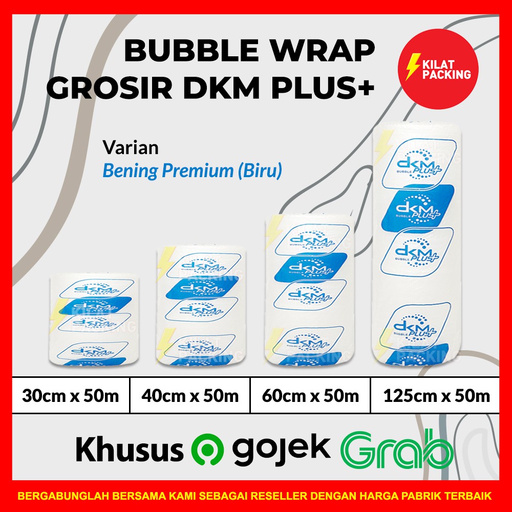 

tAe PLASTIK BUBBLE WRAP BENING BIRU PREMIUM TEBAL / BUBBLE WRAP MURAH DKM+ 50 METER SATUAN