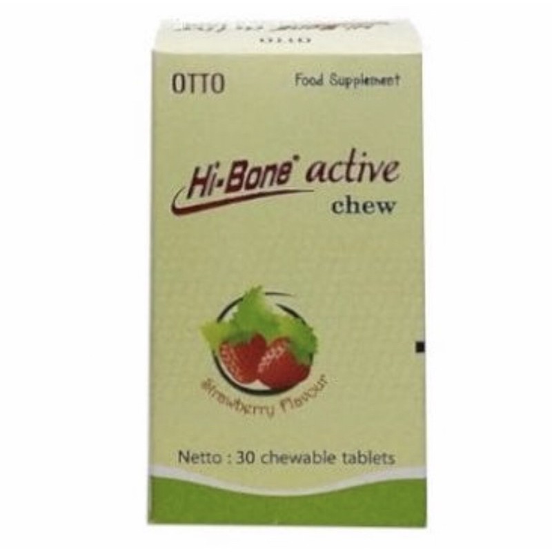 Hibone active chew botol 30 tablet ( tablet kunyah suplemen tulang )