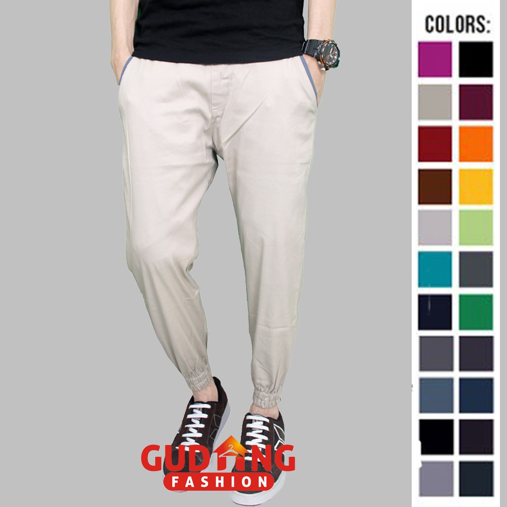 Jogger Pants Pria Panjang Basic Polos - Banyak Pilihan Warna CLN (COMB)