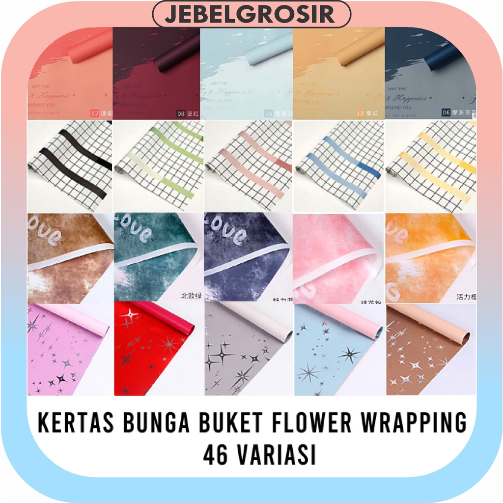 Flower Wrapping Paper Kertas Buket Bunga Cellophane Florist KB6018