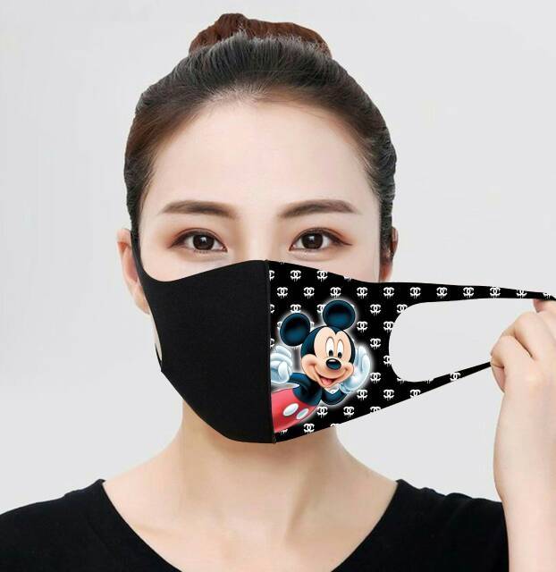 Masker scuba printing motif kartun