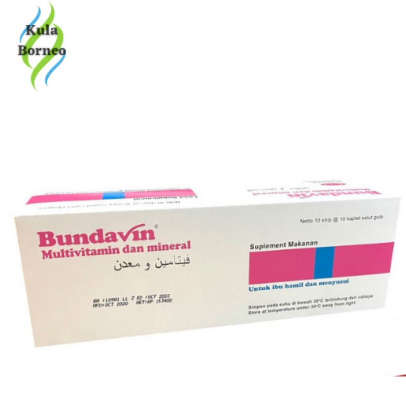 Bundavin Multivitamin dan Mineral 100 Tablet (BOX)