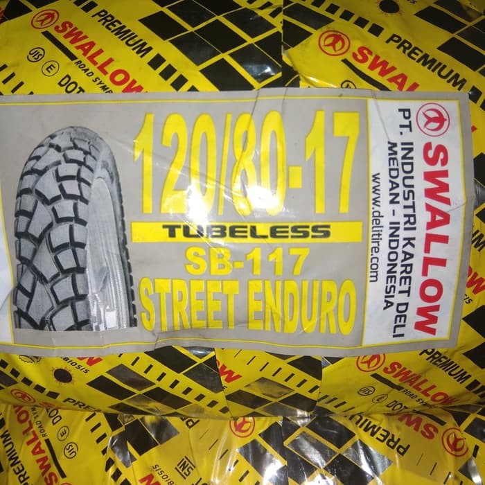 ban Tubeless swallow 120/80-17 SB 117 Street Enduro