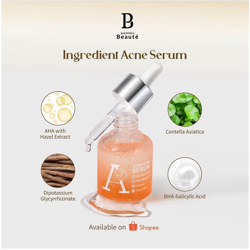 [COD] Premiere Beaute Acne Paket 2in1 Essence + Serum Perawatan Kulit Wajah Berjerawat dengan Kandungan AHA + BHA