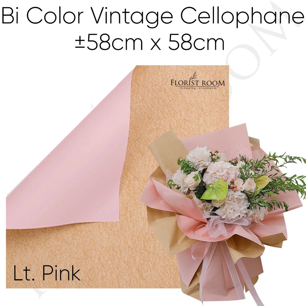 

3 Lembar Bi Color Vintage Cellophane - Flower Wrapping