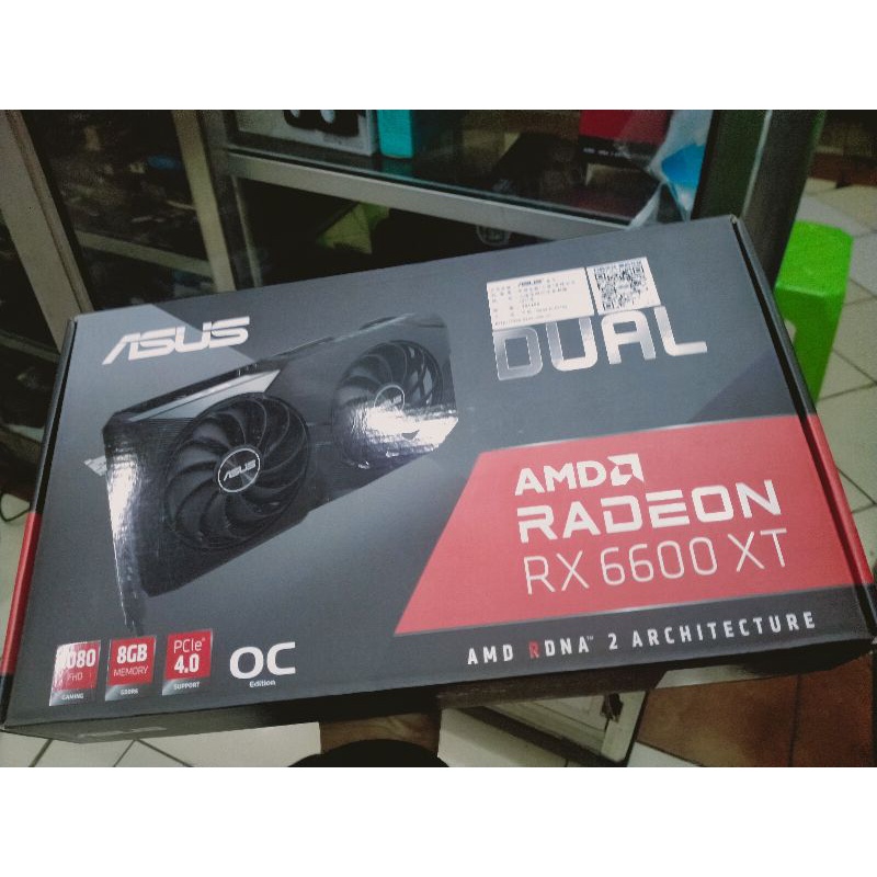 vga asus dual amd radeon rx 6600 xt 8gb oc