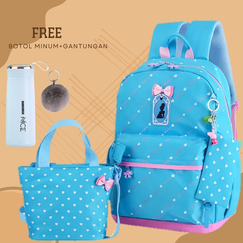 Tas Ransel My Bag Polos Terbaru 2021 FREE BOTOL MINUM/Tas Ransel Anak Remaja Kekinian Fashion Korea/ Tas Ransel Wanita Motif Kartun Kekinian Terbaru Tas Ransel Sekolah Remaja Murah[[BAYAR DI TEMPAT]]