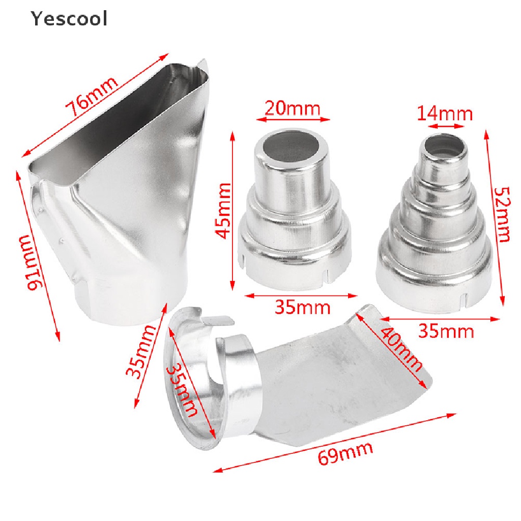 Yescool 1pc Nozzles Electric Kit Heat Air Nozzles Large diameter  Flat head Nozzes .