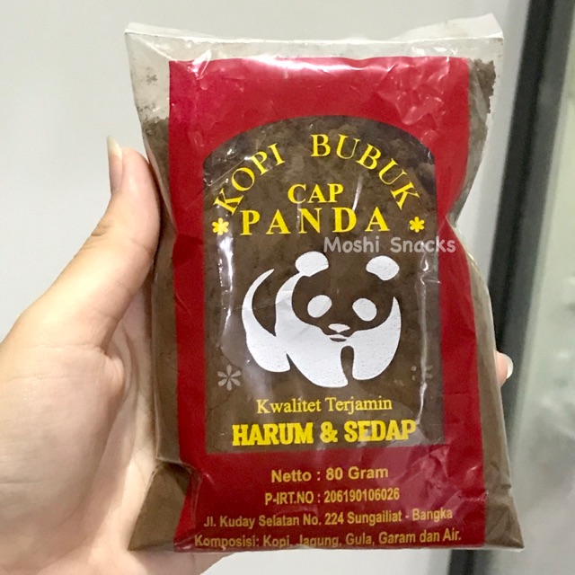

Kopi Bangka Cap Panda 80gr Asli / Kopi Bubuk Bangka / Coffee Powder