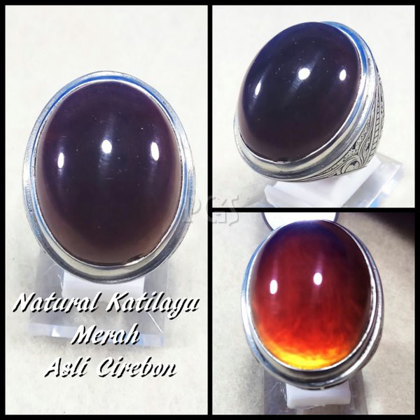 BIG SIZE CINCIN BATU AKIK NATURAL RED KATILAYU ORIGIN CIREBON