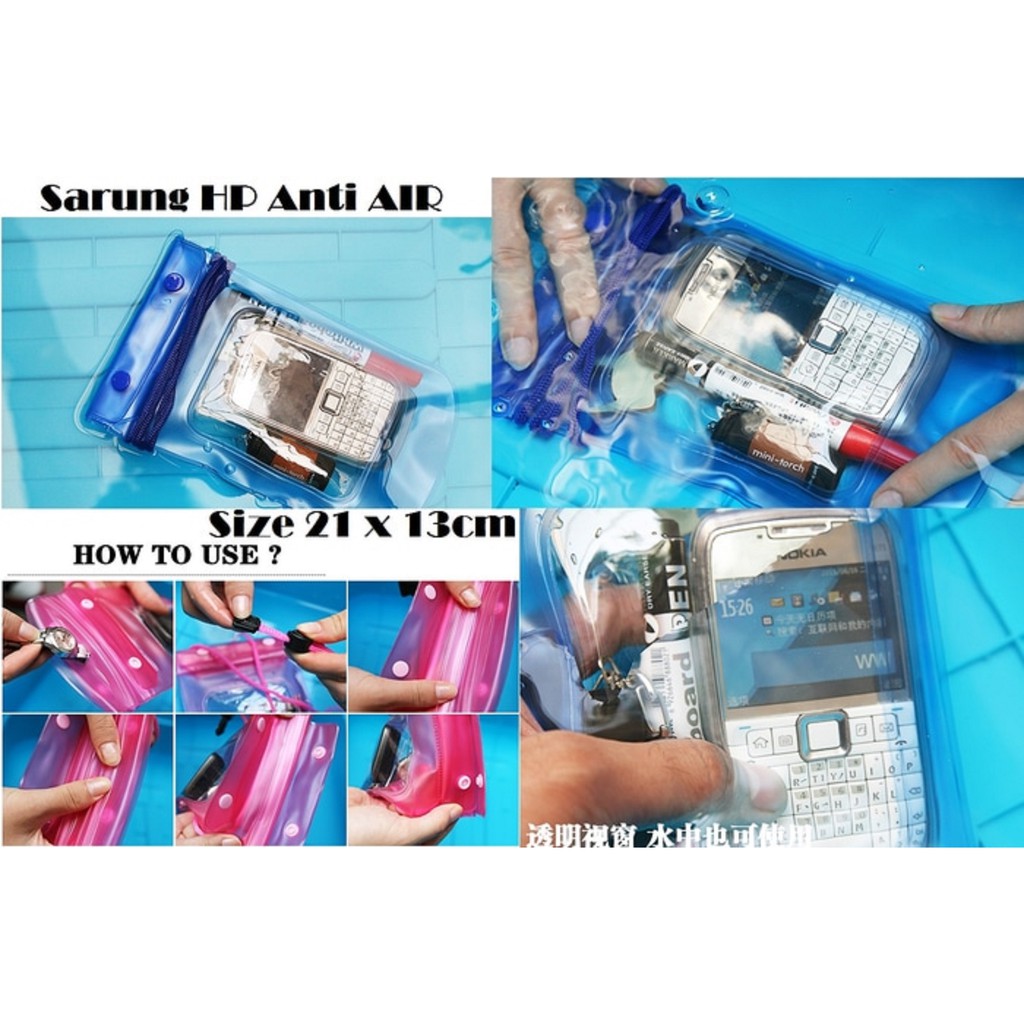 Travelmate [ BIG PROMO ] Sarung Handphone HP Waterproof BIG SIZE Anti Air