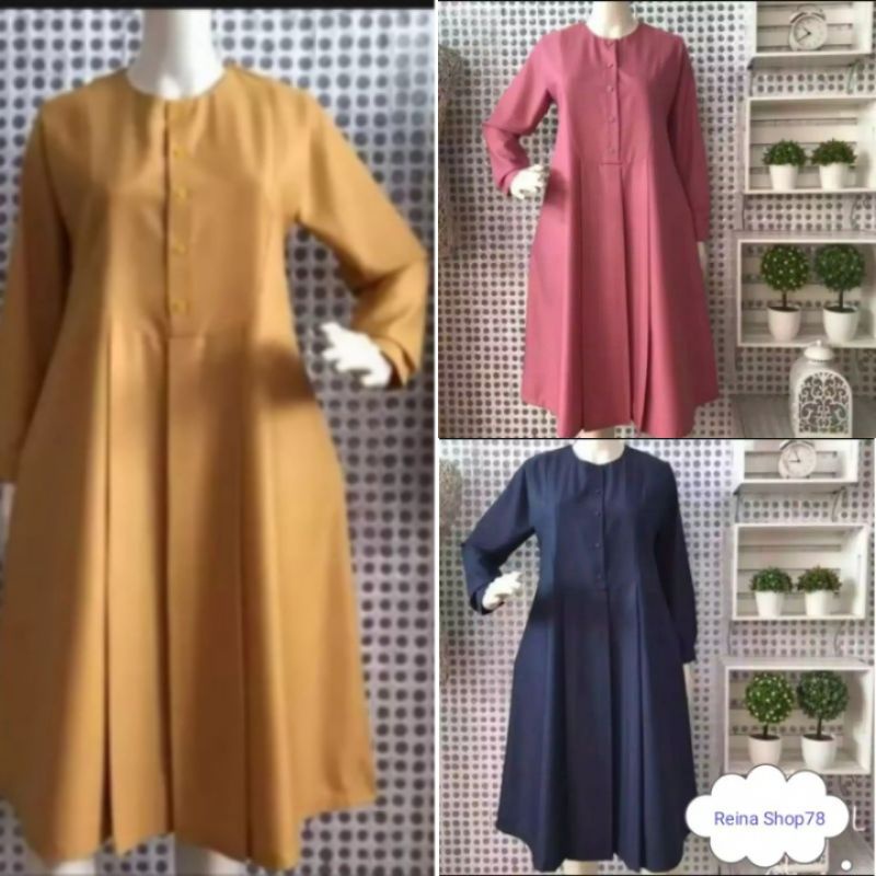 Tunik AZZAHRA Tunik Murah Atasan Wanita Fashion Muslim Size XL Bahan Shakila Premium