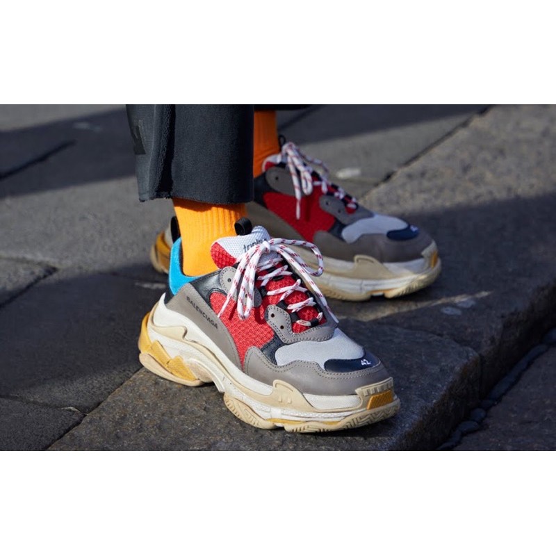 balenciaga triple s grey multi color