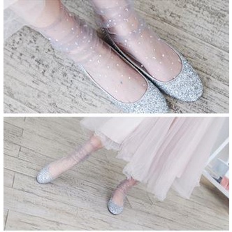 KKT-79 kaos kaki lolita transparan BINTANG BULAN socks renda rajut star import jepang korea