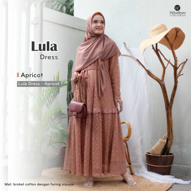 Lula Dress By Urfimutiyaro/gamis brokat/gamis tile