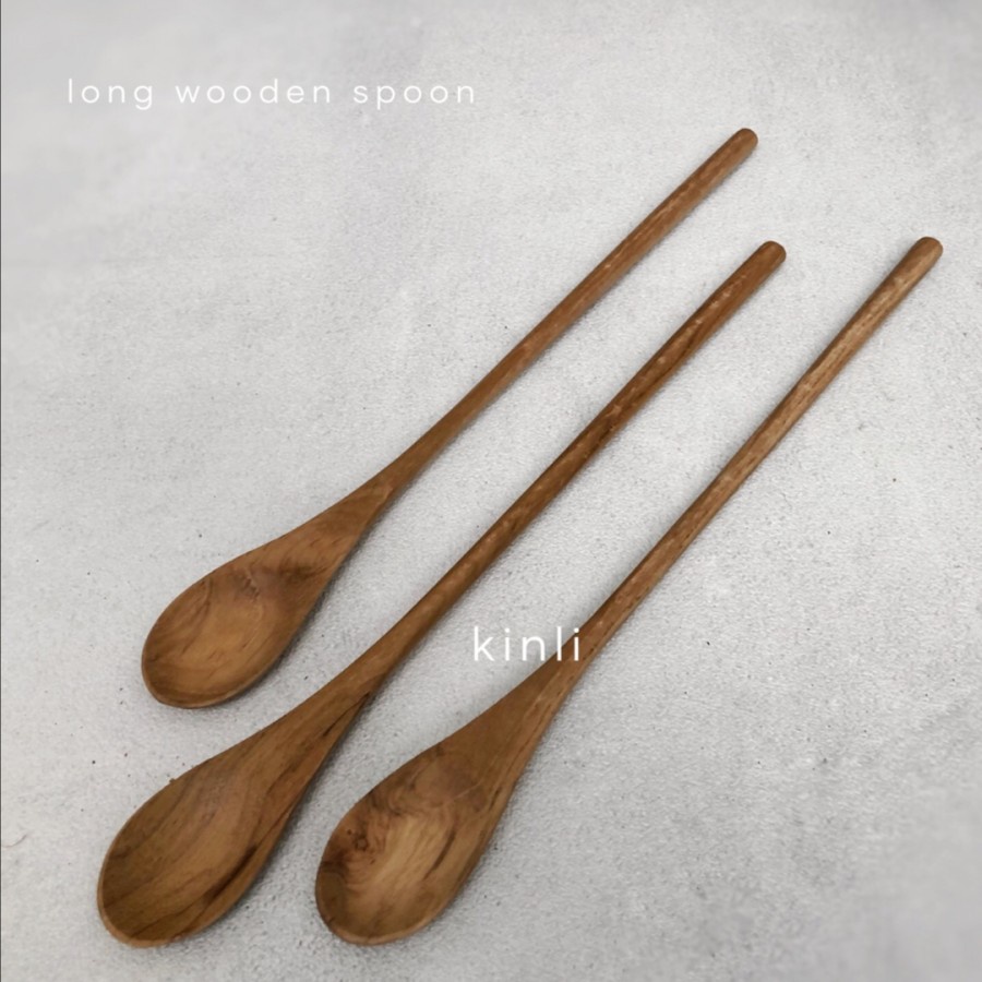 sendok kayu wooden stirring spoon natural wood sendok kayu panjang