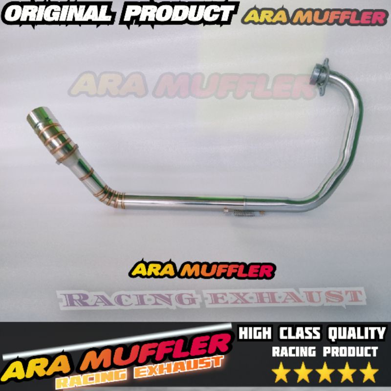 Leheran pipa knalpot Kawasaki Bajaj Pulsar NS200 NS 200 semi stainless Header knalpot Bajaj pulsar