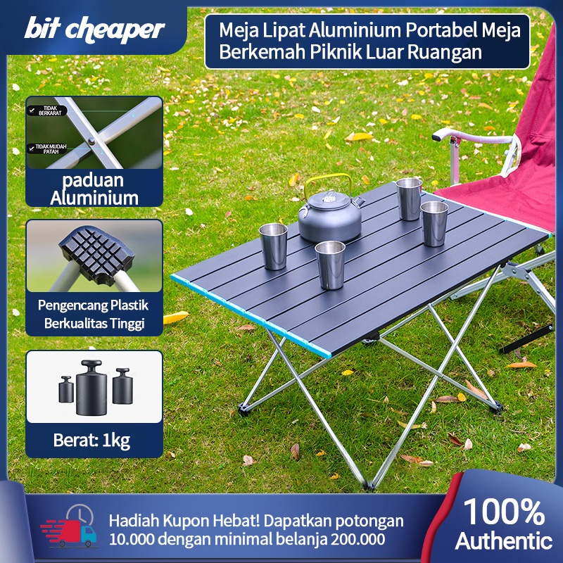 Luar ruangan portabel aluminium alloy tenda meja lipat sederhana meja campin