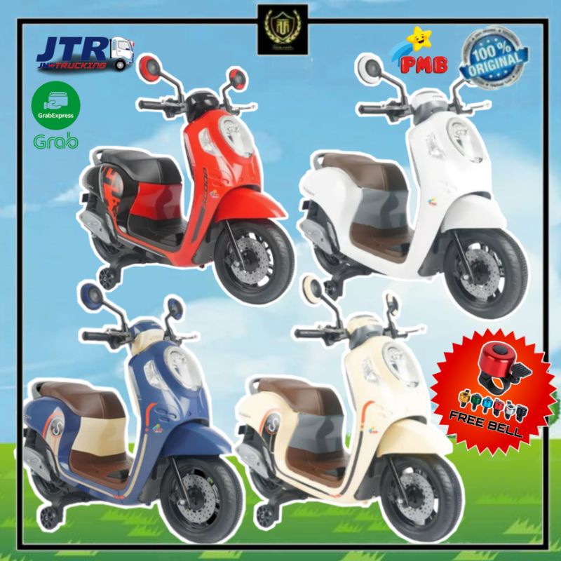 BEST SELLER & FREE LAPIS BAN Mainan Motor Aki anak by Pmb model scoopy honda lecensed M 999 / M999 m