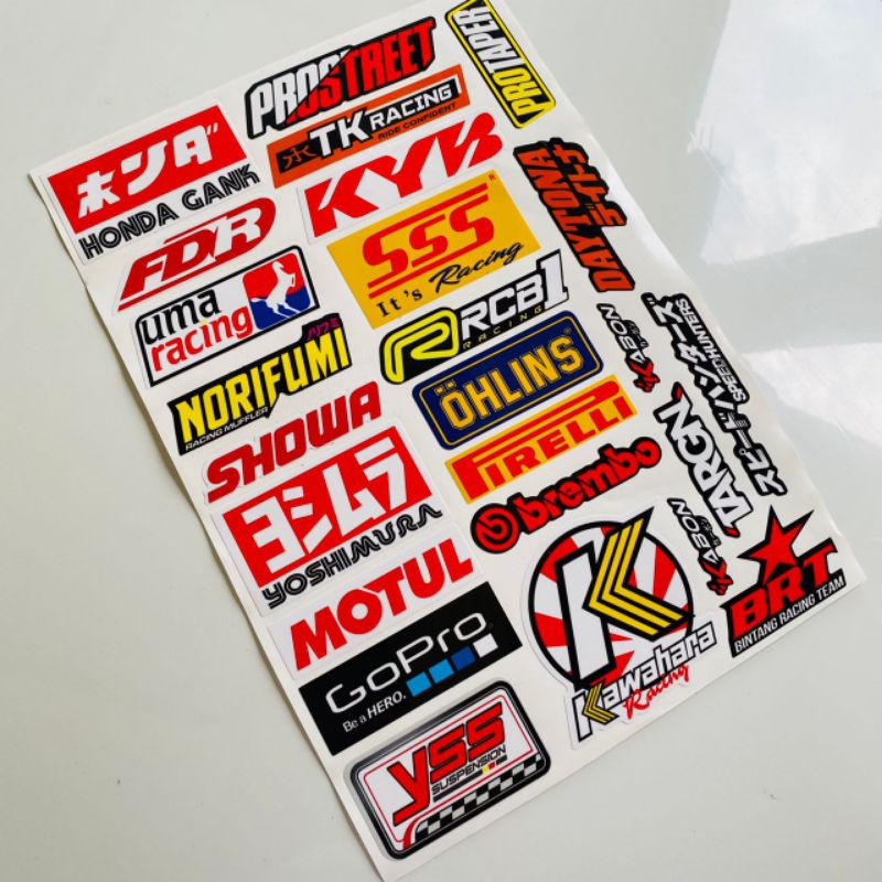 Sticker Sponsor Racing Herex Laminasi Glossy Cuting Murah Vol 6-9