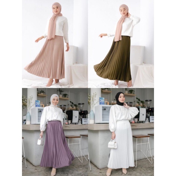 SALE ROK PLISKET HYGET PREMIUM / REMPEL BESAR / MURAH / MAXI PLEATED / TERBARU / PLISKET / ROK