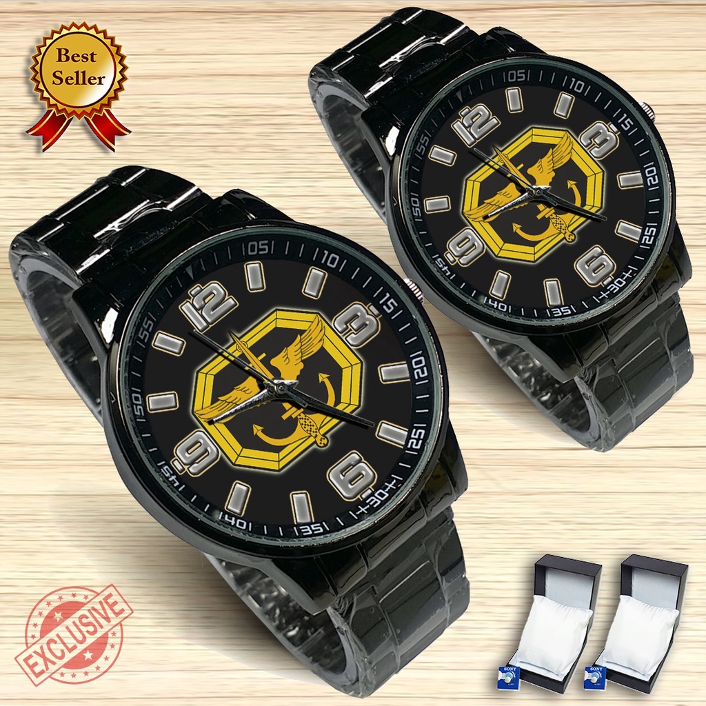 {Exclusive} Jam Tangan Couple TNI KOPASSUS - 3 (Satuan/Seapasang)