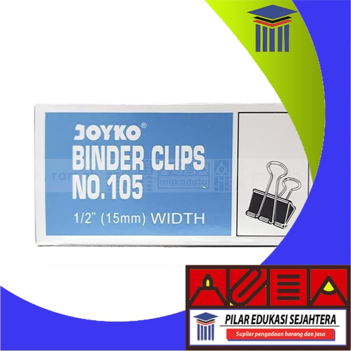 

BINDER CLIP / KLIP KERTAS JOYKO 15 MM NO.105 MURAH