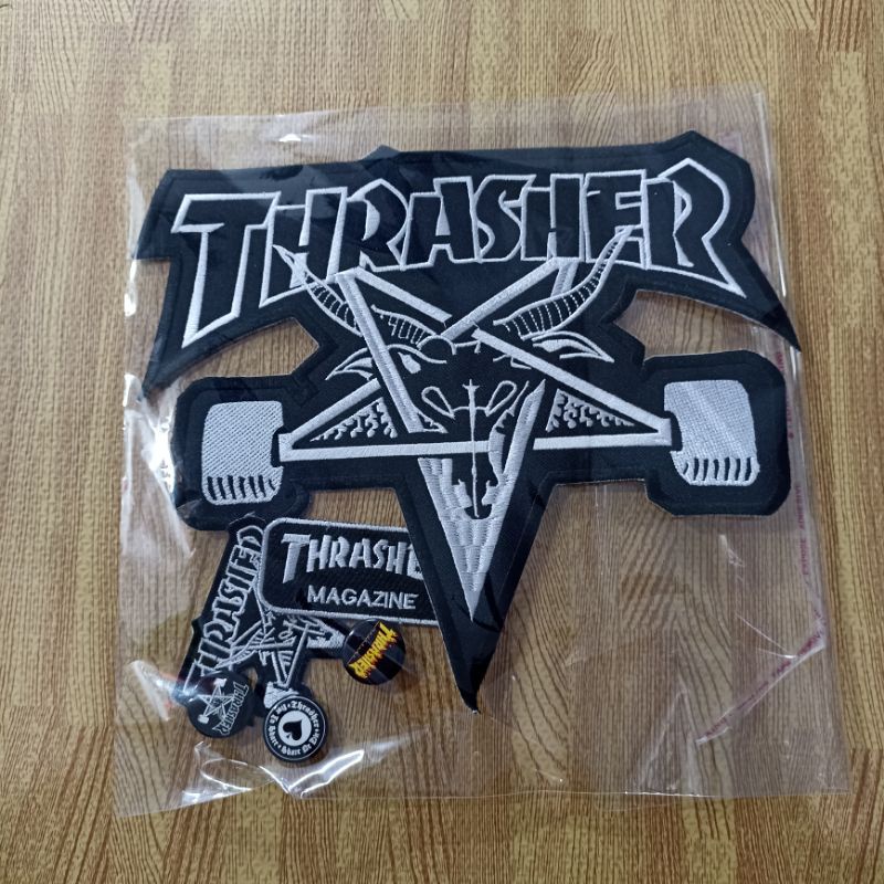 Backpatch bordir Thrasher satu set best quality