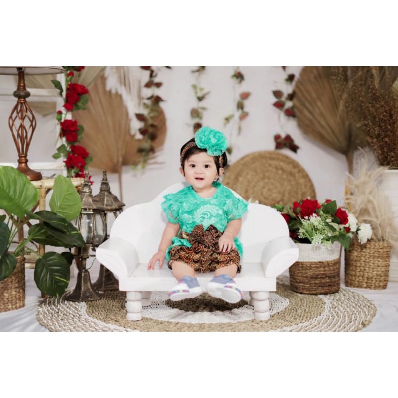 KEBAYA NEWBORN , KEBAYA BROKAT MODERN ANAK