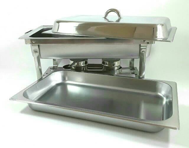 Chafing dish 11 liter 1 tray / tempat pemanas makanan prasmanan  / wadah saji makanan stainless 11 liter